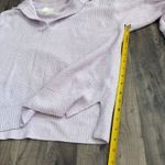 Aerie light pastel purple waffle knit collared oversized cozy sweater Photo 4