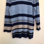 Investments NEW NWT Plus Size Blue Light Blue Black Striped Crew Neck Sweater 1X Photo 2
