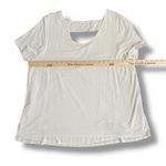 Soft Surroundings  White Modal Stretch Cutout Back Short Sleeve Tee Shirt XL Photo 2