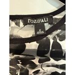 Roz & Ali  Dress Womens 2 Black White Fit & Flare Belt Floral Wedding Whimsigoth Photo 2