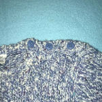 J. J. BROWNE knit crewneck sweater button details on one shoulder vintage size M Blue Size M Photo 2