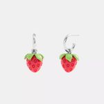 Coach NWT  Strawberry Huggie Earrings Photo 4