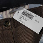Chico's NWT  Womens Chocolate Brown Tonal Stripe Korinne MT Pants 3 XL 16 New‎ Photo 2