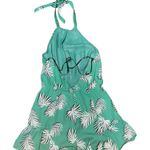 Forever 21 Green Tropical Hawaiian Halter Sleeveless Romper Women's Size Medium Photo 4