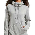 Yogalicious Activewear Grey Hooded Fleece Pullover Top MEDIUM Sporty Workout Photo 0