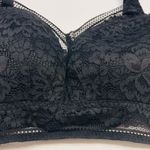 Knix Lace Deep V Bralette Plus Size XXXXL 4X Black Wireless Lightly Lined Photo 1