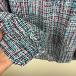 Talbots  Womens Multicolor Semi Sheer Long Sleeve Blouse Sz LP‎ | Colorful Office Photo 6