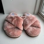 Old Navy  Pink Faux Fur Slippers Size 9 Photo 1