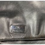 Perlina PERILINA BLACK LEATHER‎ BACKPACK  9x11x3" Photo 11