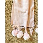 Unbranded Pink Wool/Cashmere/Fur Fringe Pom Scarf Wrap Accessory NEW NWT FLAWED Photo 2