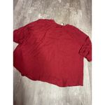 Avenue  Women's Red Solid V-Neck Long‎ Sleeve Pullover Blouse Size 22/24 C-0086 Photo 5