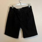 Seven7  Black Denim Sunset Bermuda Shorts Size 16 Long Inseam Photo 0