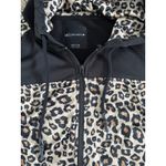 M.C. Square Women's Black Leopard Print Polyester Zip Up Hoodie Size Medium Photo 2