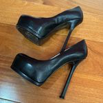 YSL  Yves Saint Laurent Tribtoo Tribute Patent Platform Pump Shoes Heels 36.5 Photo 6