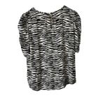 Loft Zebra Print Top Puff Sleeve Blouse Casual Everyday Trendy Medium Photo 5
