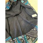 Tory Burch Camilla Dasha Silk Blue and Black Print Dress Size 4 Photo 6