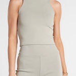 EXPRESS NWT Body Contour High Compression High Neck Cropped Tank Sage- Size XS Photo 0
