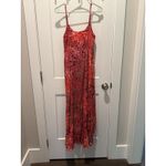 Free People FP Intimately Forever Yours Smocked Slip Dress Red Floral Maxi Dress Medium M Photo 5