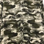 Monoreno  Green Camo Print Jacket Womens S Lace Up Back Oversized Casual Classic Photo 5