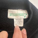 Vintage Quaker Factory Believe Christmas Sweatshirt Santa Angel Black WomenLarge Size L Photo 4