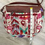 Trades Of Hope Leather Canvas Small Crossbody Purse Adjustable Strap Brown Boho Photo 5