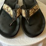 Coach : Black & Tan Janey (A8657) Signature C Sandals- 7- flaws Photo 4