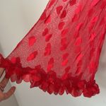 Women’s Red Sheer Sexy Kimono Hearts Long Sleeve Jacket Size 2XL◼️ Photo 1