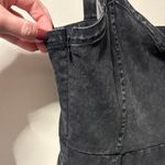 Faded Black/Gray Denim Flare Dress Black Size L Photo 3