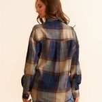 BKE Plaid Button-Up Shirt - Blue and Brown Photo 1