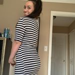 LuLaRoe  Julia Striped Black and Gray‎ Bodycon Dress Photo 2