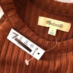 Madewell Womens Ribbed Cutaway Crewneck Tank Stained Mahogany Brown S Photo 3