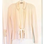 Elie Tahari 100% Extra Fine Merino Wool Ivory Knit Cardigan Photo 5