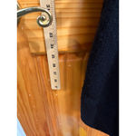 Mary McFadden Collection Black Lambswool Faux Fur Collar Belted Cardigan Coat 1X Photo 4