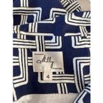 ORIGINAL MILLY OF NEW YORK Size 4 NAVY BLUE WHITE CHAIN STRAP Short DRESS Photo 1
