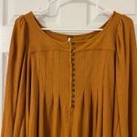 Free People  Devin Henley Thermal Long Sleeve Top Autumn Pearl Size Small Yellow Photo 2