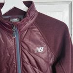 New Balance  Performance Polar Fleece Quilted Run Jacket In Burgundy W1880 Sz M Photo 1