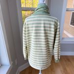 Vintage 90s Jaclyn Smith Sport Lime Green Yellow Stripe Turtleneck Sweatshirt L Size L Photo 8