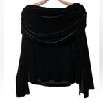 XScape Elegant Black Velvet Top with Rhinestone Detail vintage Y2K Photo 5