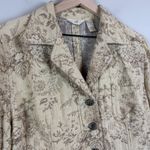 J.Jill Blazer Jacket Women L Petite Beige Floral Button Photo 1