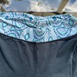 Aerie  Blue Abstract Waistband Yoga Pants in Navy Size Small Short 10s Fashion Photo 7