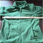 IZOD Women's Zip Front Thermacheck Green Fleece Lined Zipped Pockets XL Fall Photo 5