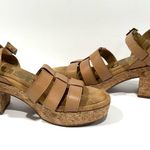 Hush Puppies  Tan Cork Poppy Platform Sandals Photo 5