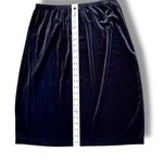 Vintage Black Shimmery Pencil Skirt Sz L/XL Elastic Waist Knee Length Skirt Size L Photo 3