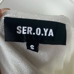 SER.O.YA. Ballor Ruched Midi Dress in White Size Gently Used Bridal Photo 5