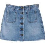Urban Outfitters  Denim Raw Hem Button Down Skirt Photo 0