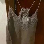 IRO NWT Paris Berwyn Silk Lace Trim Camisole Top Grey Gray 36 S Photo 0