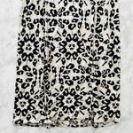 Rebecca Taylor Animal Print Maxi Skirt Rayon Size Small Black White Grey Flowy Photo 1
