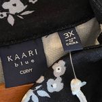 Kaari Blue Curvy 3X Black Poppy Floral Mock Neck Cozy Luxe Shirt Dress LS Photo 11