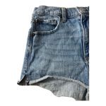 Abercrombie & Fitch The Mom Shorts High Rise Blue Denim Size 27/4 Cotton Slit Photo 2