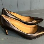 Diane Von Furstenberg  Black Leather Heels | Size 9 Photo 6